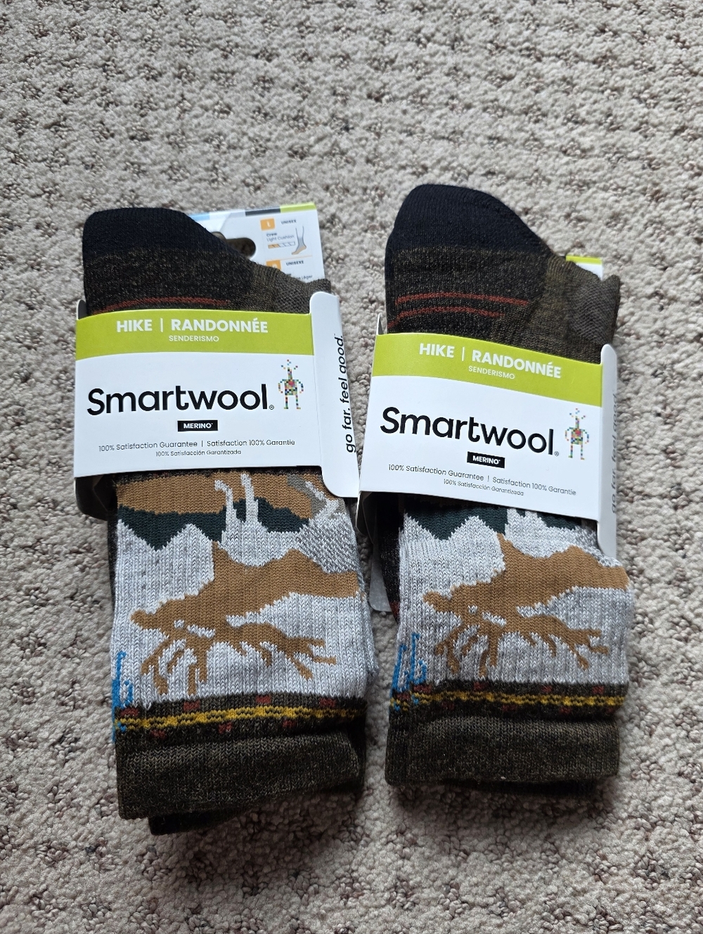 Smartwool Elk Pattern Hike Socks – Merino Blend Pair